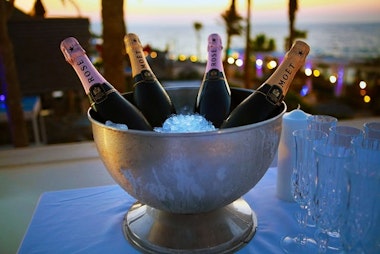 Bottle Service at Beachfront Bar in Ibiza