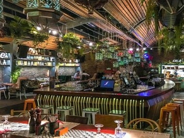 Burger Meal & Drink at Sky Bar in Bucharest