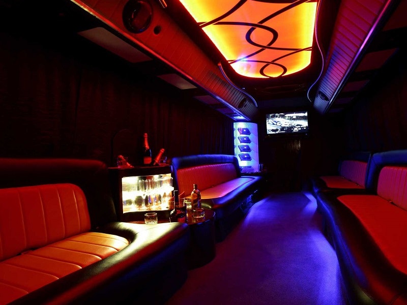 One Way Party Bus Airport Transfer incl. Strip Show