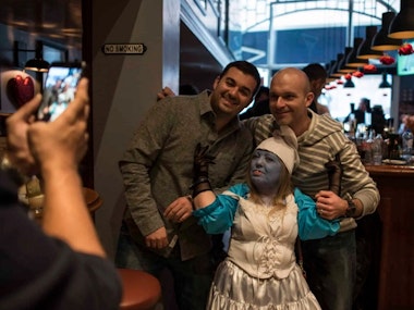 Handcuffed Smurf Or Smurfette Hire in Amsterdam