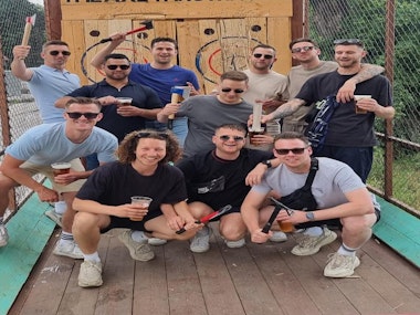 Axe Throwing With Beers in Bratislava