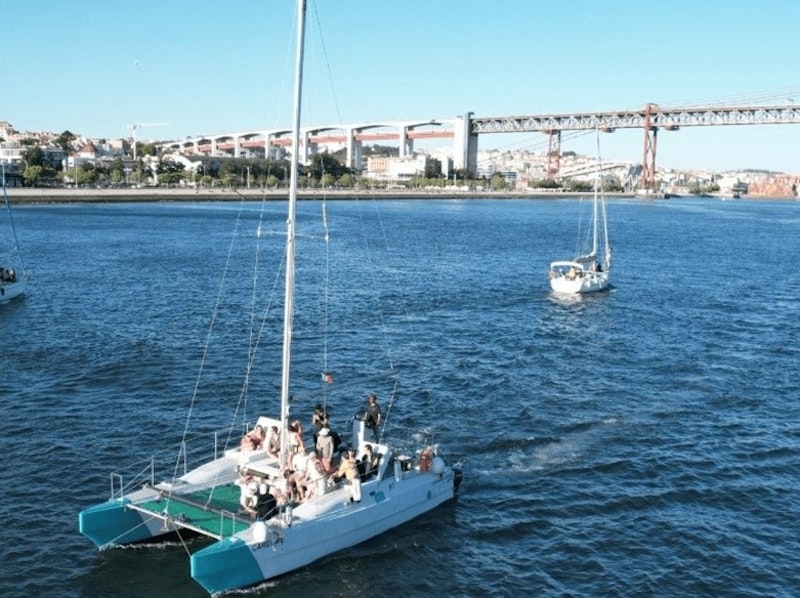 16 Person Catamaran with swim stop