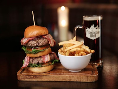 Burger, Chips & Pint at Bad Bobs in Dublin