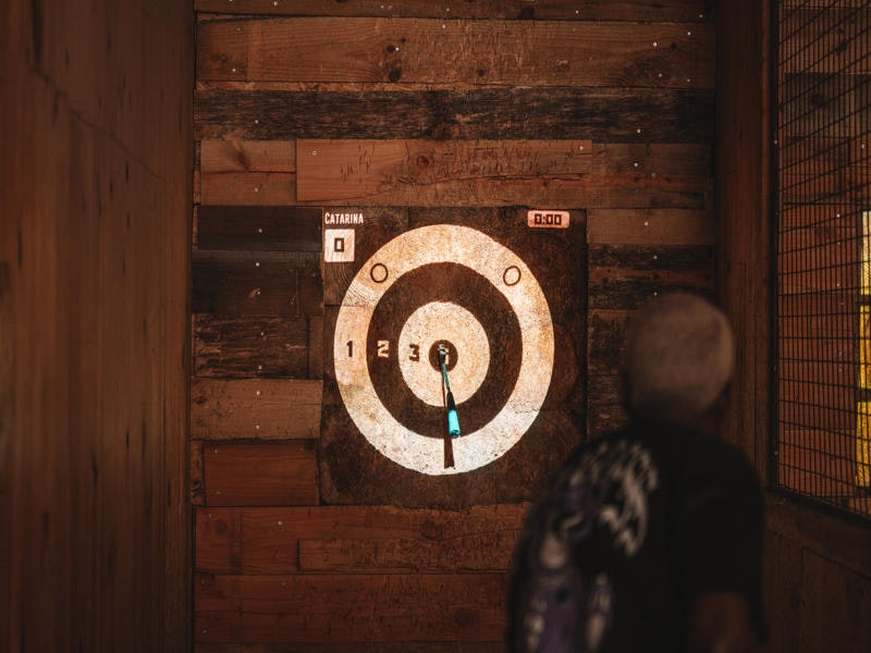 Axe Throwing with dinner & drink