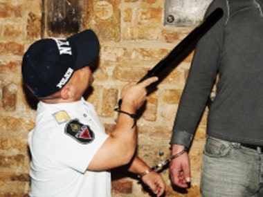 Handcuffed Dwarf in Madrid