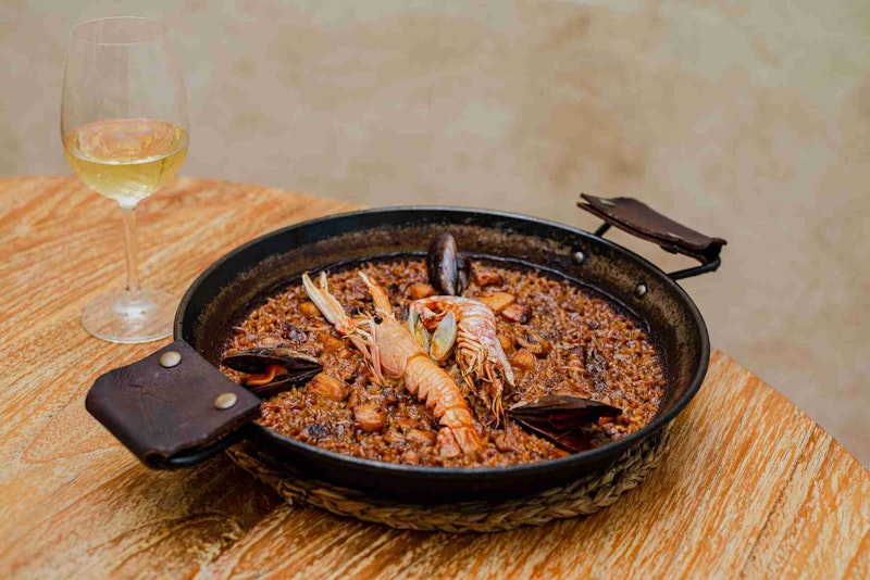 Paella at Barcelona Port