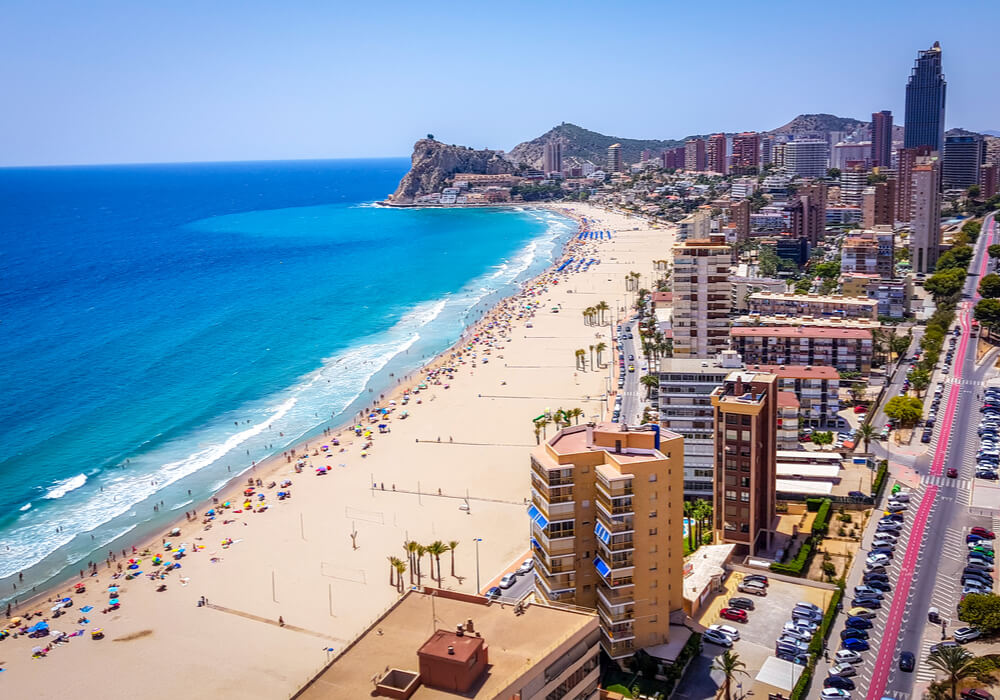 Image of beach and city in Benidorm