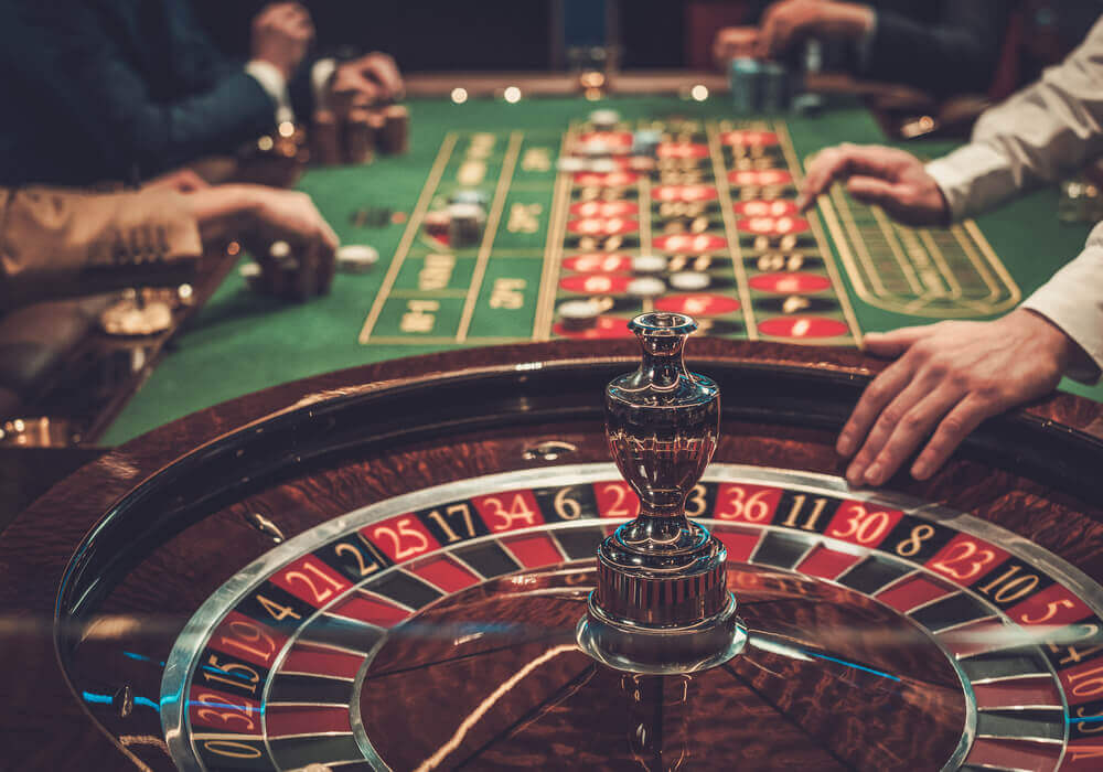 Gambling table in casino