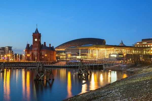 Image of Cardiff in the evening