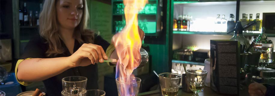 flaming drink