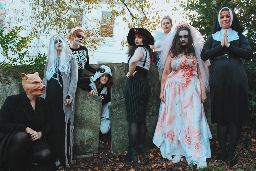 The Stag Company and Hen Heaven team dress in creepy costumes to mark Halloween