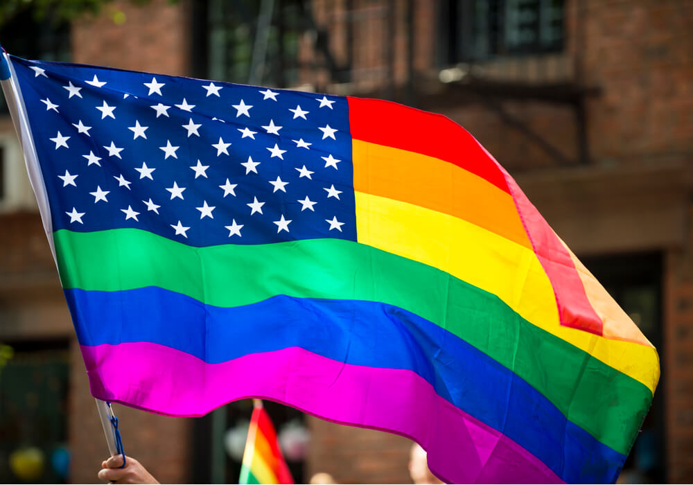 Pride flag at NYC pride 