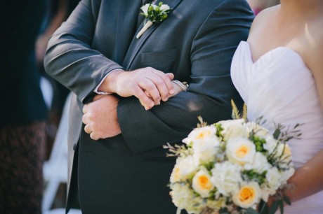 Father Of The Bride Holding Hands